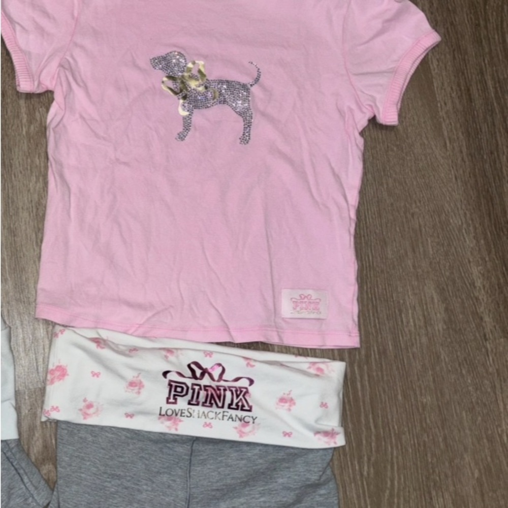 Loveshackfancy Victoria’s Secret pink shorts and shirt xxs